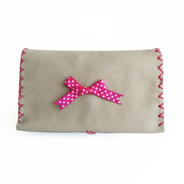 Καπνοθήκη Γνήσιο Δέρμα Polka Bow