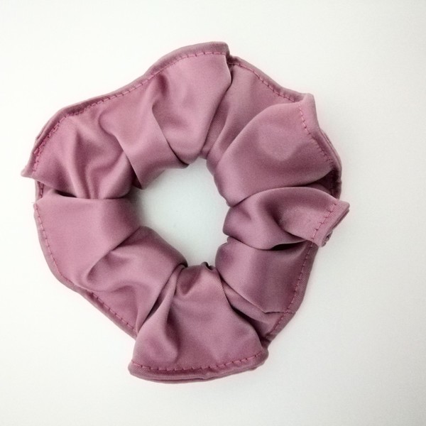 Satin nude scrunchie