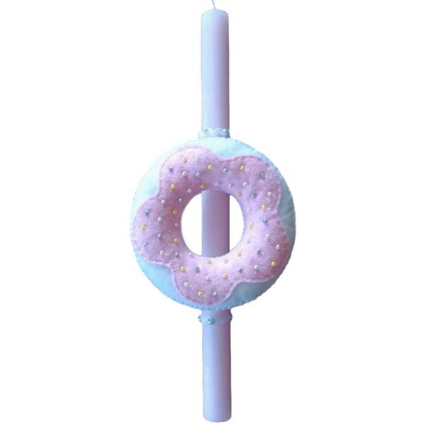 Αρωματική λαμπάδα "Donut" ροζ
