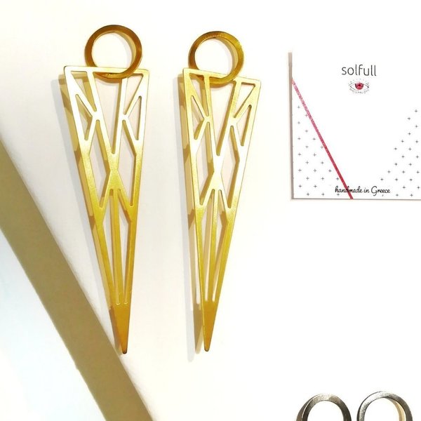 Μακριά Σκουλαρίκια "Origami"