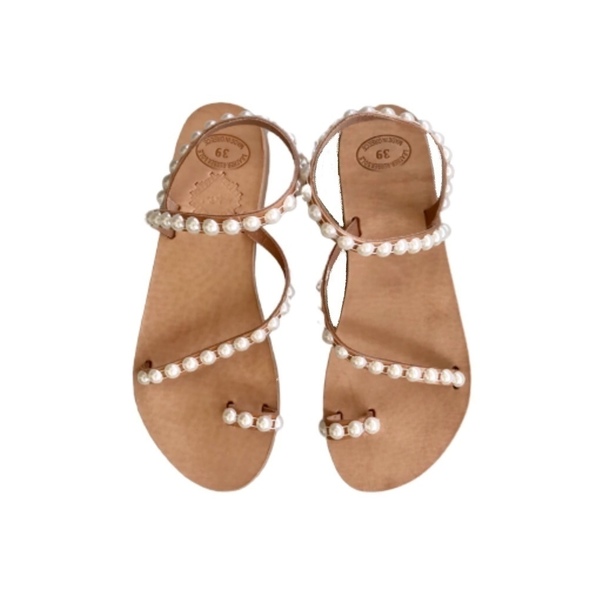 Δερμάτινα σανδάλια Pearl flats
