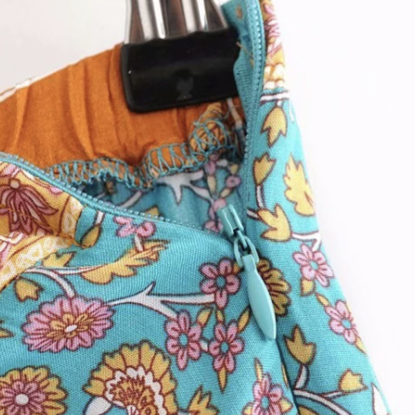 Boho maxi φούστα σε loose γραμμή με βολάν