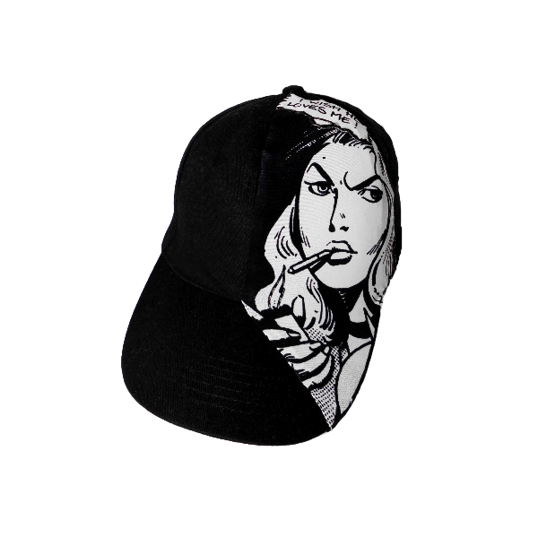 Ασπρόμαυρο καπέλο Jockey/Pop Art/4 Εποχών.