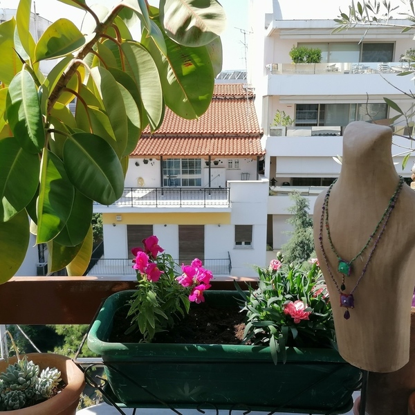 Φυλαχτό boho - κοντό κολιέ