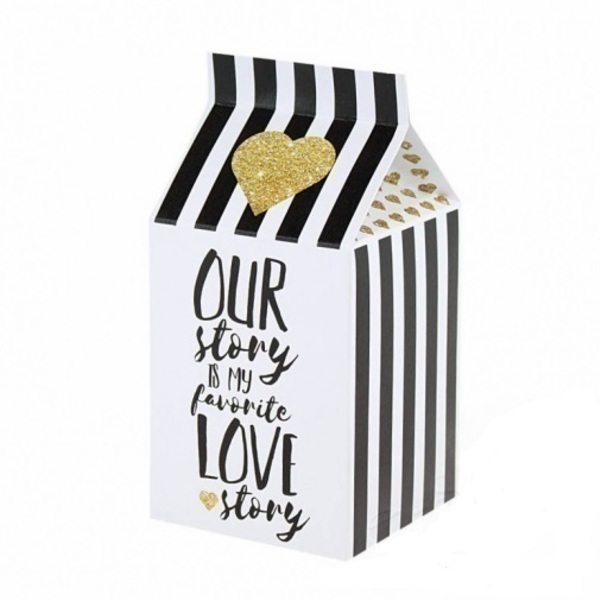 Μπομπονιέρα Milkbox "LOVE STORY" (50 τεμάχια)