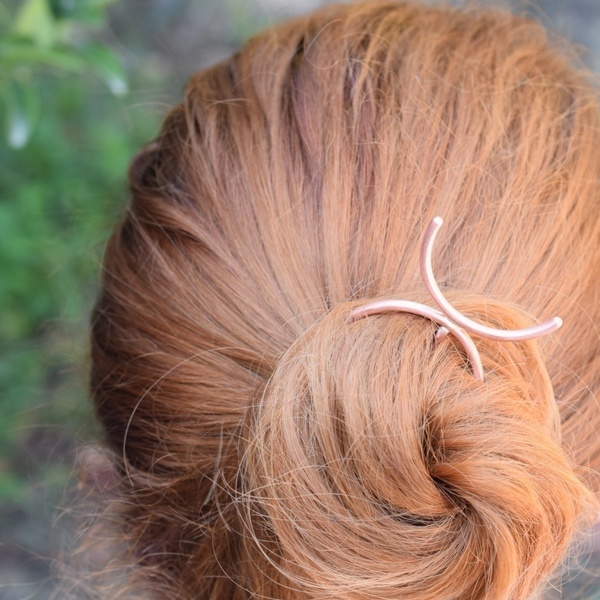 Αξεσουάρ μαλλιών από χαλκό , hair stick