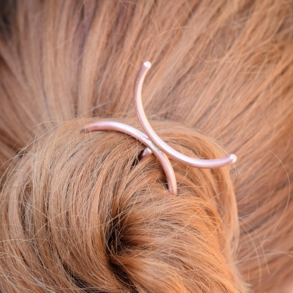 Αξεσουάρ μαλλιών από χαλκό , hair stick