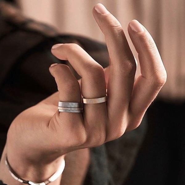 RIBBED SKULTUNA RING WIDE