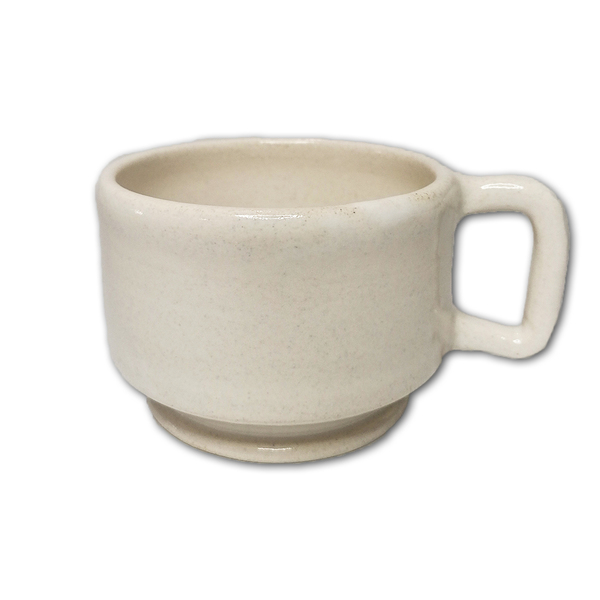Χειροποίητη κεραμική κούπα, Milky white collection
