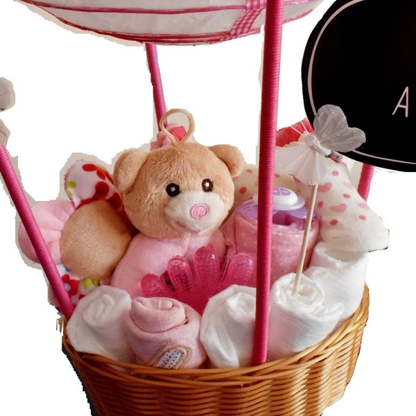 Diaper Cake (Diaper Pink Air Balloon