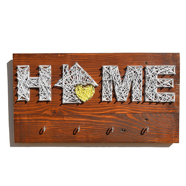String Art Home - Κρεμαστή Ξύλινη Κλειδοθήκη