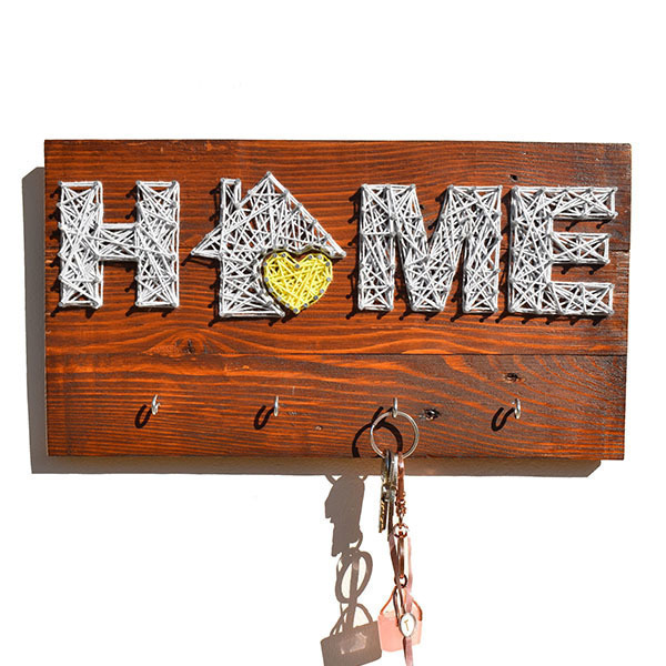 String Art Home - Κρεμαστή Ξύλινη Κλειδοθήκη