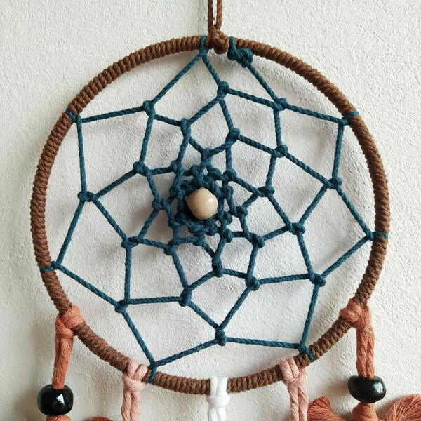 Boho μακραμέ ονειροπαγίδα (010)