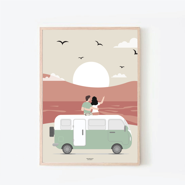 romance monsters | framed artprint | 21x30