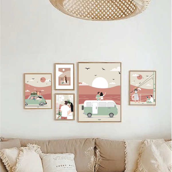 romance monsters | framed artprint | 21x30