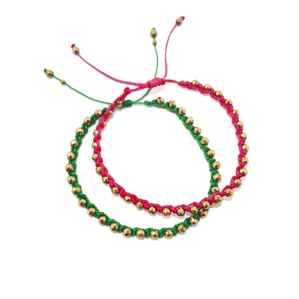 Multi colour bracelets, μακραμέ βραχιόλια με αιματίτη
