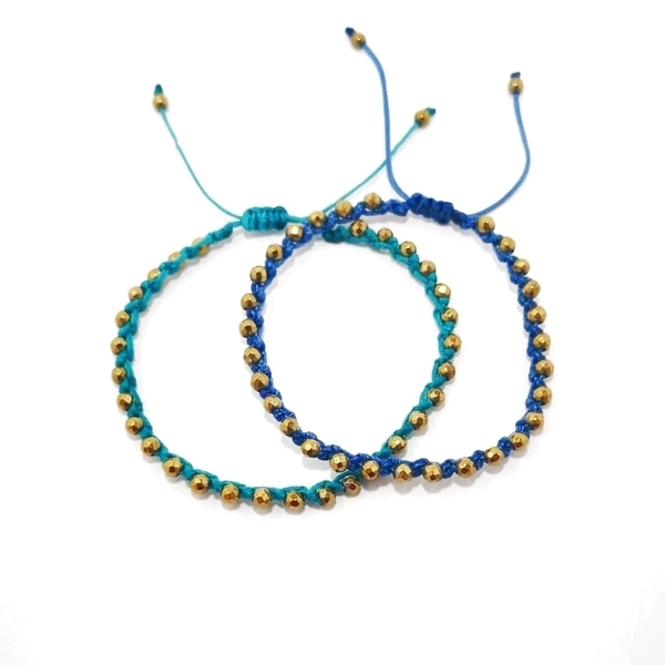 Multi colour bracelets, μακραμέ βραχιόλια με αιματίτη
