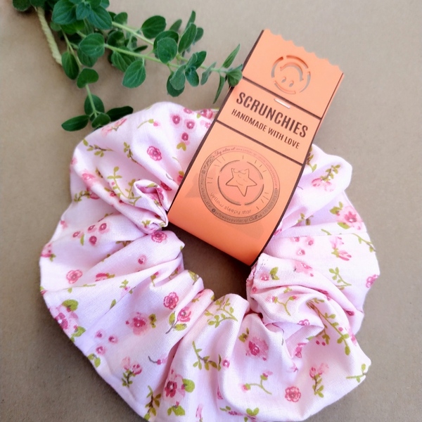 Scrunchie λάστιχο μαλλιών garden