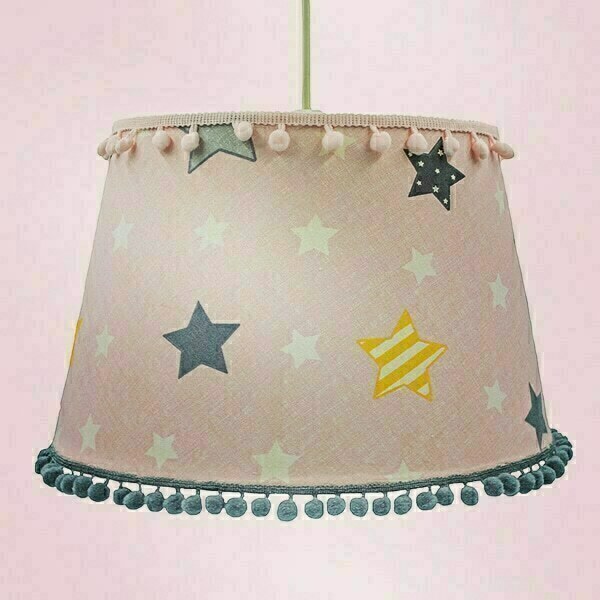 Φωτιστικο οροφης θεμα pink with grey stars