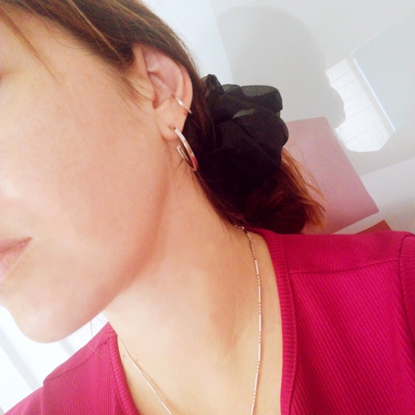 Ear Cuff ασημένιο μονό σκουλαρίκι / Dual cuff