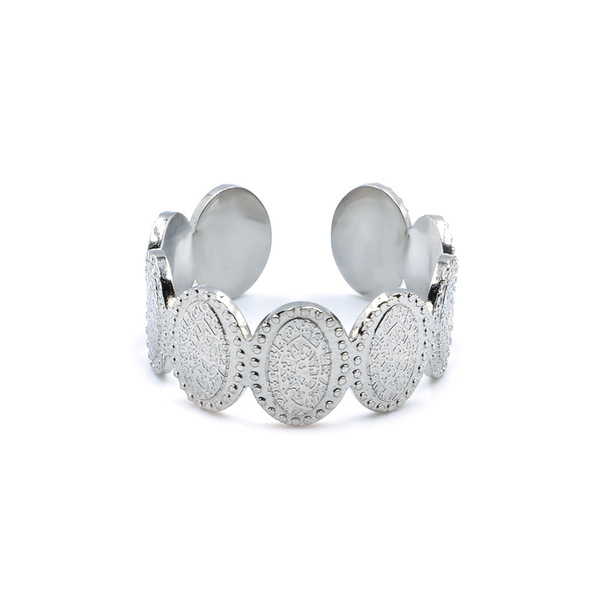 Δαχτυλίδι από Ανοξείδωτο Ατσάλι Sitges Silver