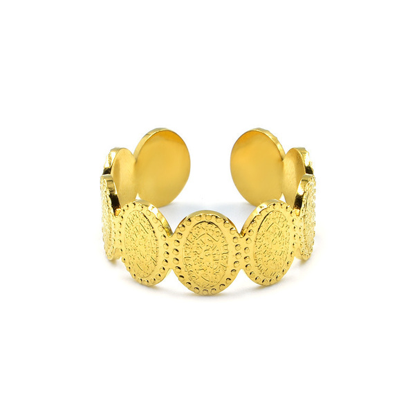 Δαχτυλίδι από Ανοξείδωτο Ατσάλι Sitges Gold