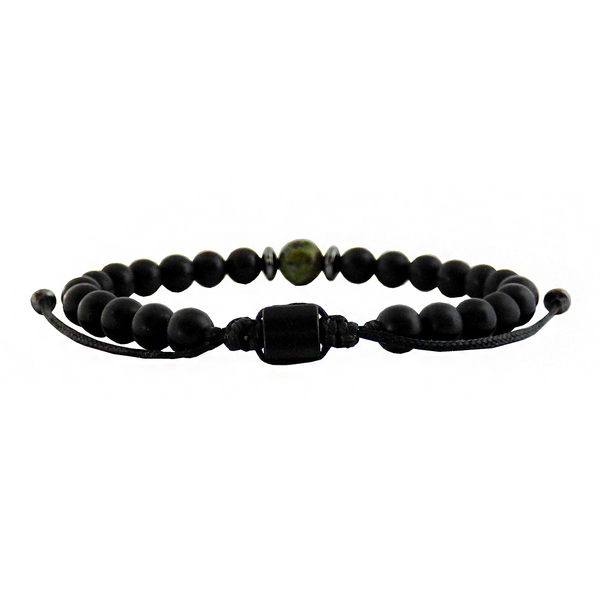 Ανδρικό βραχιόλι onyx black - turquoise africa