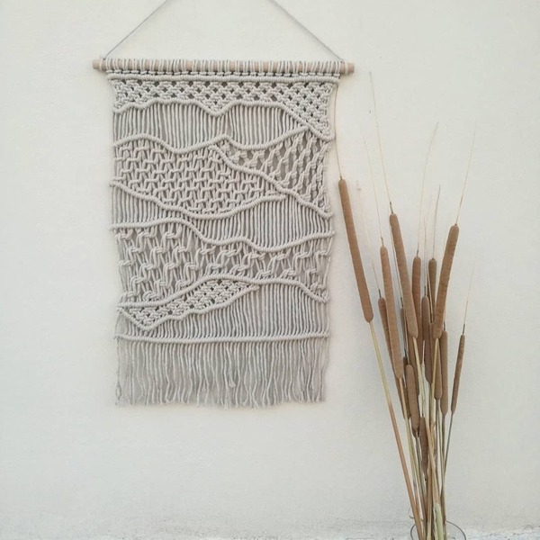 Διακοσμητικό τοίχου macrame "Κύμα"