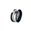 Σετ Δερμάτινα Βραχιόλια yin yang, μαύρο/λευκό, Unisex, 20 Χ 1.5 εκ.
